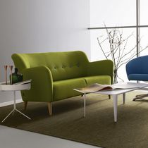 Contemporary sofa / gray / white / blue