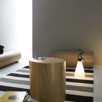Contemporary side table / oak / wood veneer...