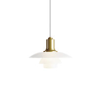 Pendant lamp / brass / blown glass / contemporary