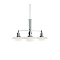 Contemporary chandelier / glass / chrome-plated...