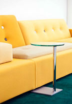 Contemporary side table / glass / tempered...