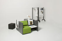 Contemporary visitor armchair / polyurethane