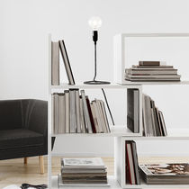Table lamp / minimalist / steel / incandescent