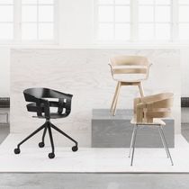 Contemporary chair / oak / solid wood /...