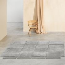 Contemporary rug / plain / wool / cotton