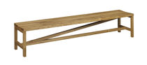 Contemporary bench / oak / solid wood