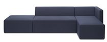Modular sofa / contemporary / blue / fabric