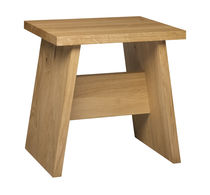 Contemporary stool / oak / solid wood /...