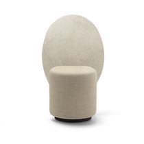 Contemporary chair / fabric / leather /...