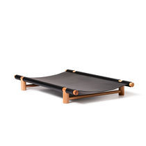 Fabric dog bed / leather / ash / with removable...