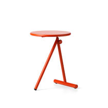 Contemporary pedestal table / fiberglass...