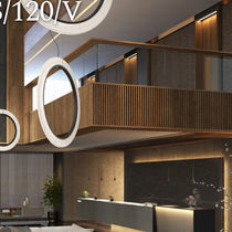 Pendant lamp / aluminum / steel / contemporary