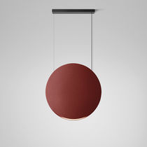 Pendant lamp / aluminum / fabric / contemporary
