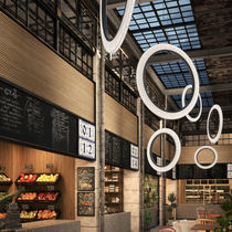 Pendant lamp / aluminum / steel / contemporary