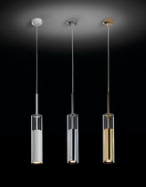 Pendant lamp / contemporary / glass / metal
