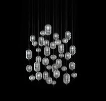 Pendant lamp / contemporary / crystal /...