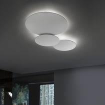 Contemporary ceiling light / round / metal...