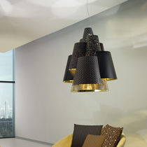 Pendant lamp / metal / fabric / contemporary