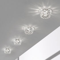 Recessed downlight / LED / round / glass