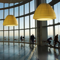 Pendant lamp / contemporary / metal / fabric