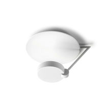 Contemporary ceiling light / round / steel...