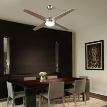 Ceiling fan / residential / aluminum / glass