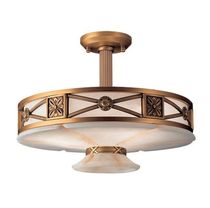 Traditional ceiling light / round / alabaster...