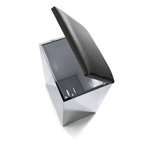 Contemporary stool / steel / stainless steel...
