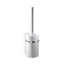 Chrome-plated brass toilet brush / wall-mounted