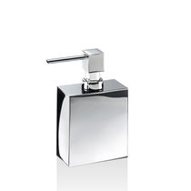 Free-standing soap dispenser / chrome-plated...