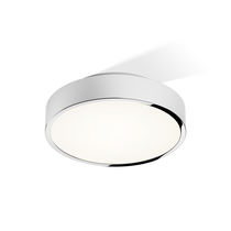 Contemporary ceiling light / round / chromed...