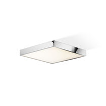 Contemporary ceiling light / square / chromed...