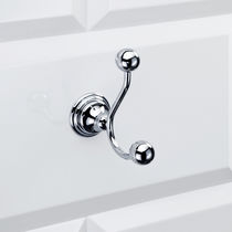 Contemporary coat hook / chrome-plated brass...