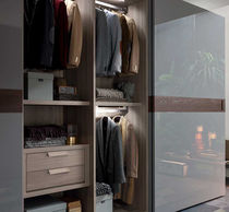Contemporary wardrobe / lacquered wood /...