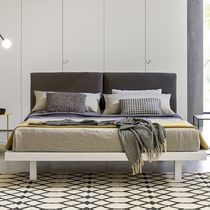 Double bed / contemporary / with upholstered...