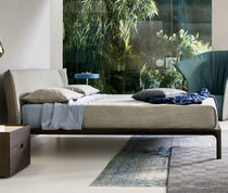 Double bed / contemporary / with upholstered...