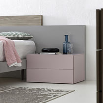 Contemporary bedside table / lacquered wood...