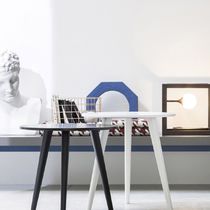 Contemporary bedside table / lacquered wood...
