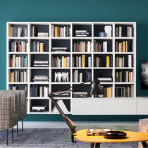 Wall-mounted bookcase / contemporary / lacquered...