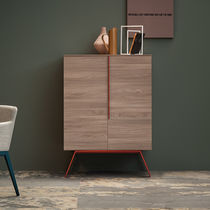 High sideboard / contemporary / elm / lacquered...