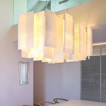 Pendant lamp / metal / fiberglass / contemporary