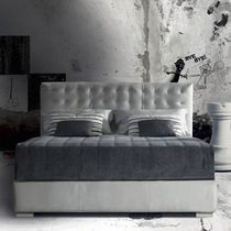 Double bed / Art Deco / upholstered / with...