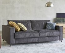 Sofa bed / contemporary / gray / violet