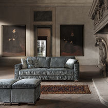Sofa bed / Art Deco / fabric / 2-person
