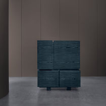 High sideboard / contemporary / oak / walnut