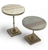 Classic pedestal table / stone / metal base...