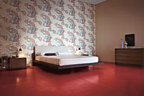 Double bed / contemporary / with upholstered...