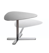 Contemporary side table / steel / chromed...