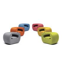 Contemporary armchair / fabric / ergonomic...