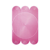 Contemporary rug / patterned / pink